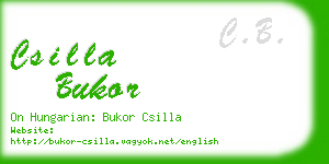 csilla bukor business card